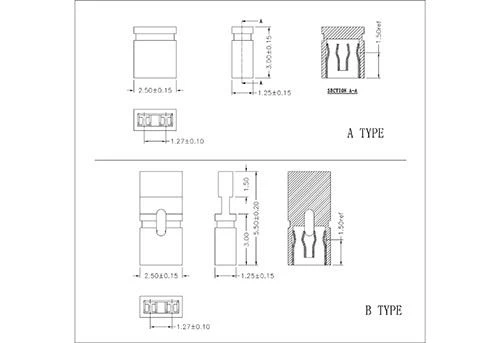 1.27mm Male Pin Headers Min Jumper